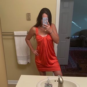 Diane von Furstenberg Redish/Orange strappy dress